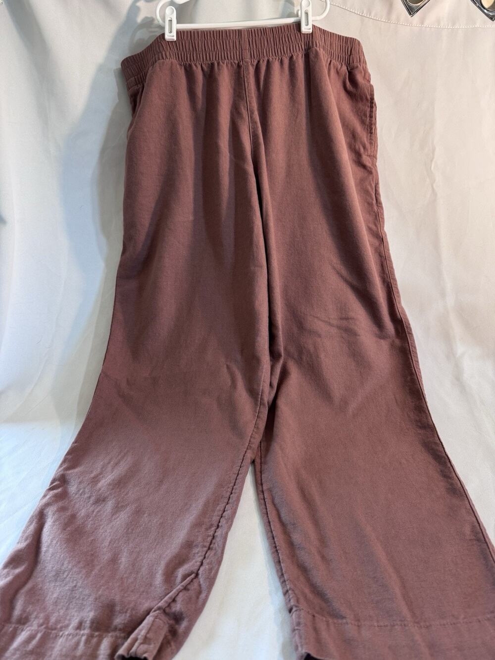 Old Navy Women’s Linen Blend Wide Leg Pants Resort Wear Size XLT J26